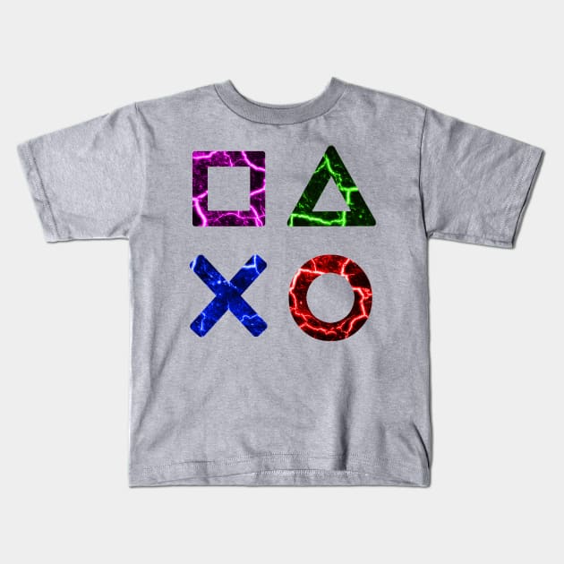 Controller Buttons Kids T-Shirt by PH-Design